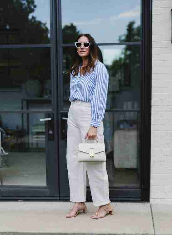Summer striped outfits with Evereve