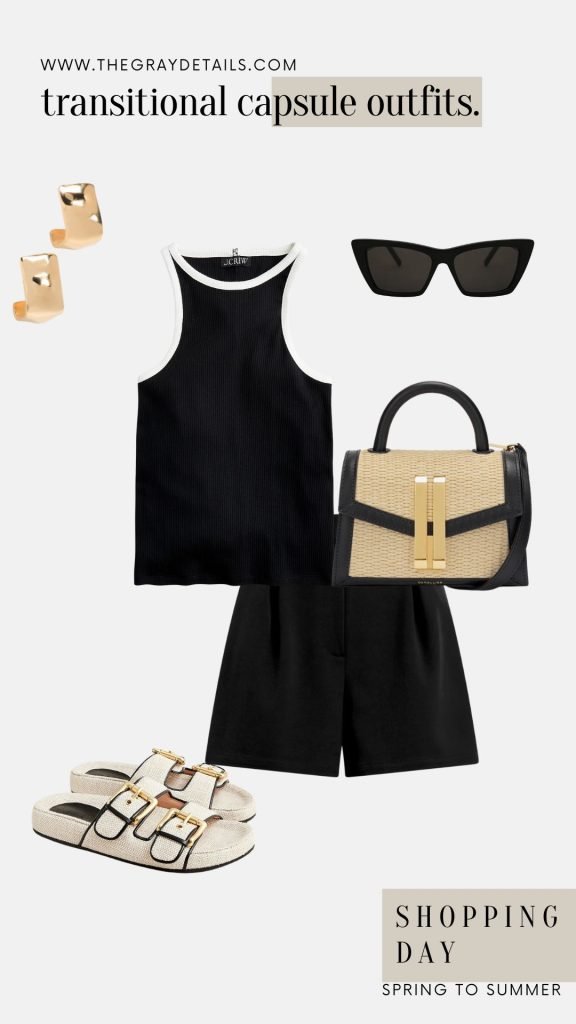 Shopping Day Black Shorts Outfit