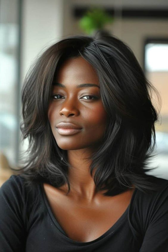 Layered Lob hair