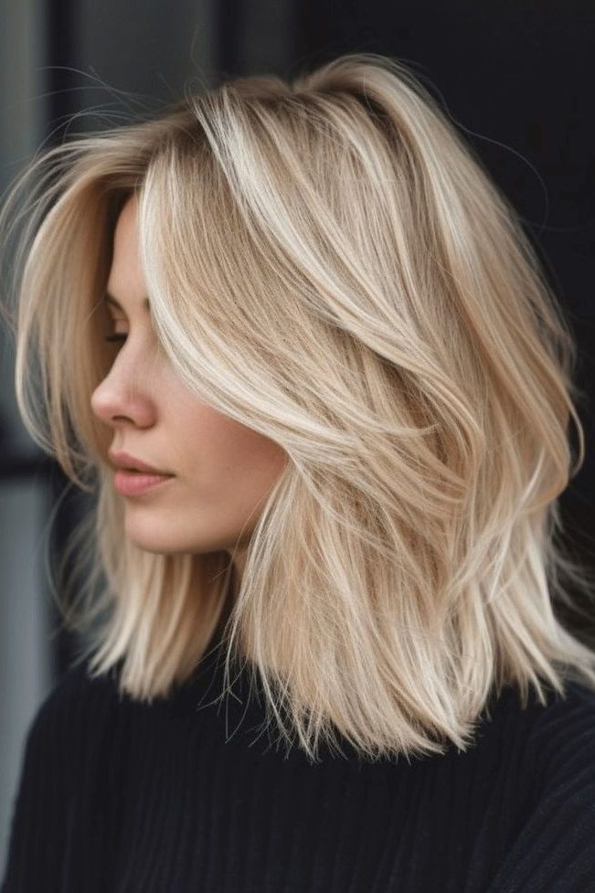 Layered Lob hairstyle