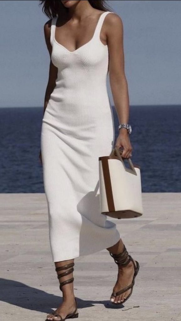white knit dress for summer
