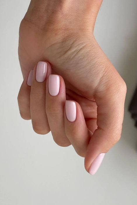 soft pink nails