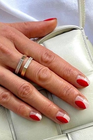 Negative space nail inspo