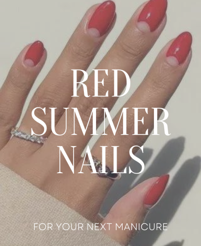 red summer nails