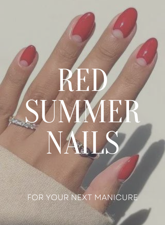 red summer nails
