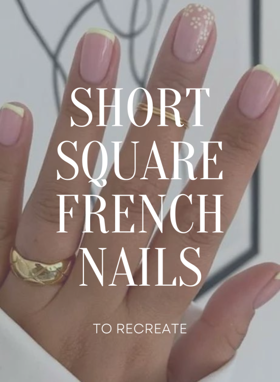 Short Square French nails