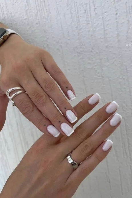 Milky White French Manicure
