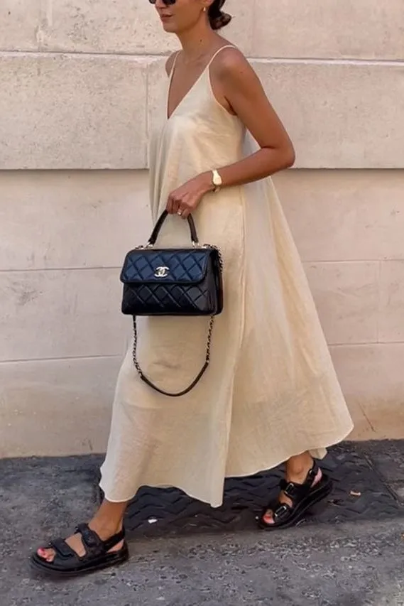 maxi dress and sandals outfits | What to Wear to a Summer Concert