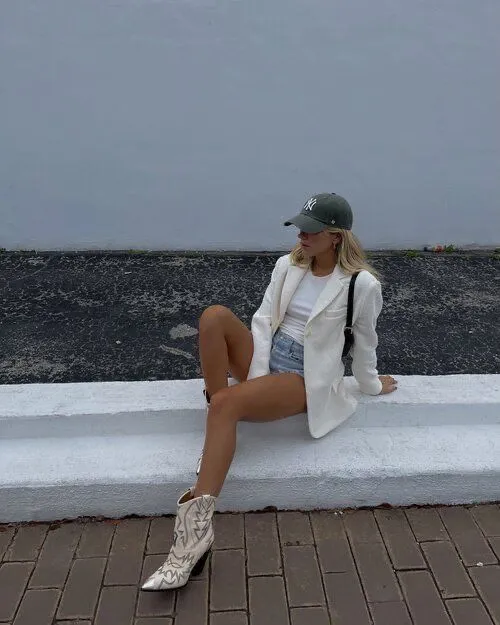blazer and cowboy boots