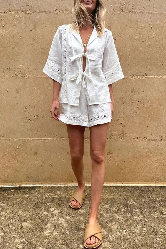 shorts set outfit idea