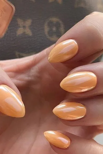 Glazed Orange August Nails