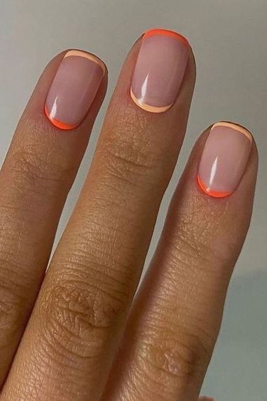 summer micro french tips
