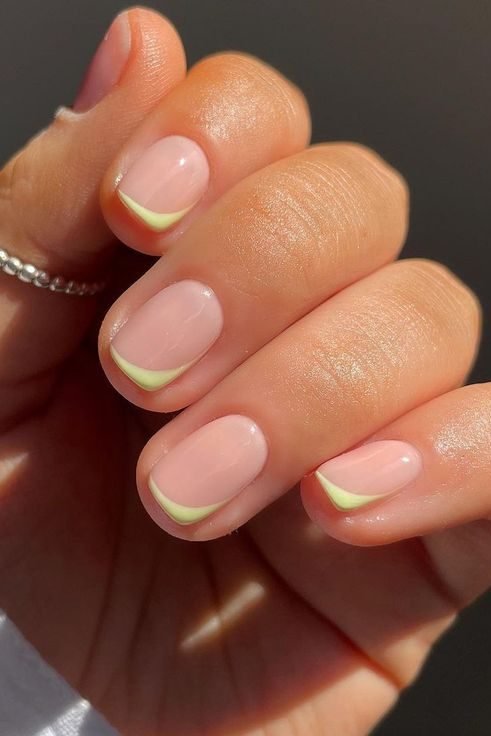 summer micro french tip nails