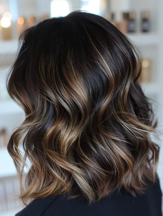 Dark Hair with Highlights hair color