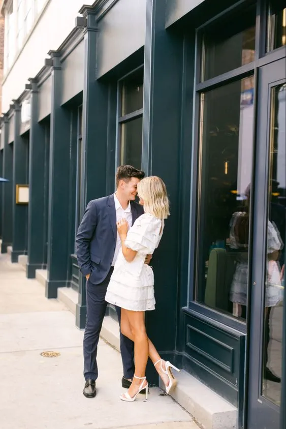 white lace dress outfit idea