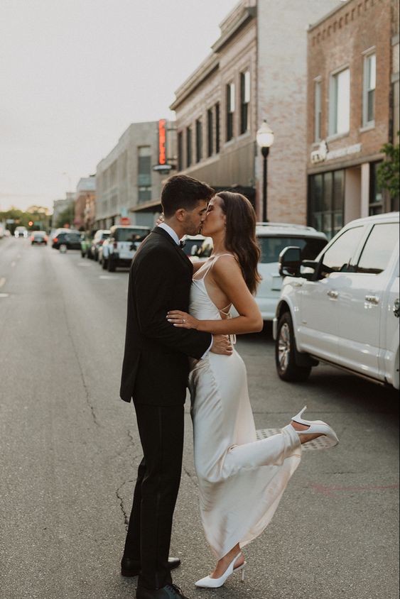 white slip dress outfit couple photoshoot