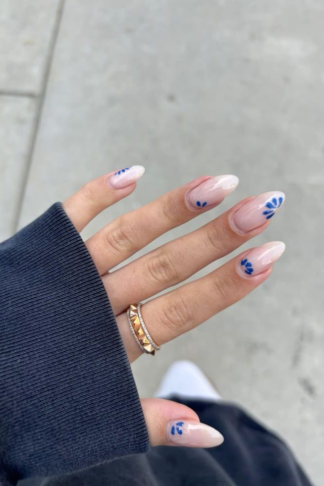 Greece vacation inspired nails