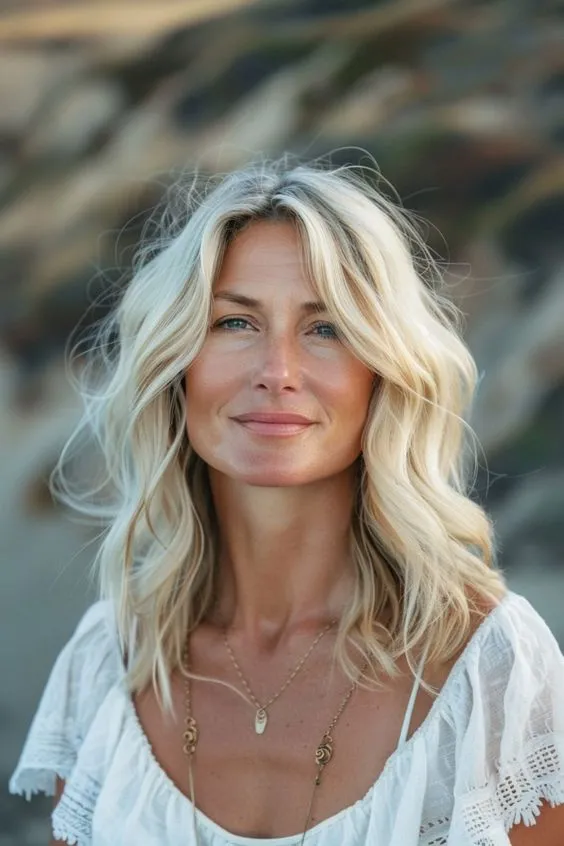 Platinum Blonde Hair Colors For Women Over 40