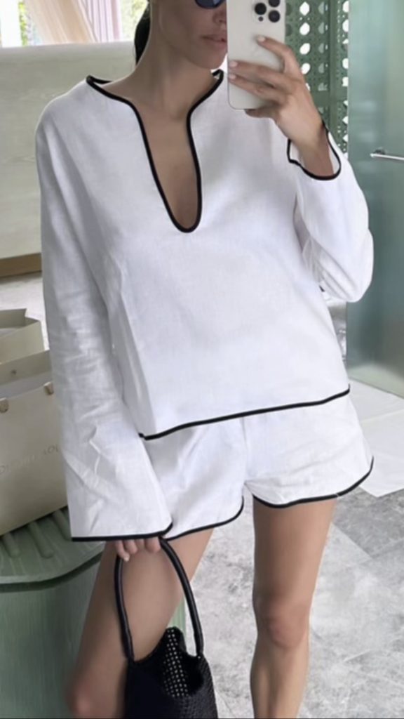 long sleeve shorts set July Outfit Ideas