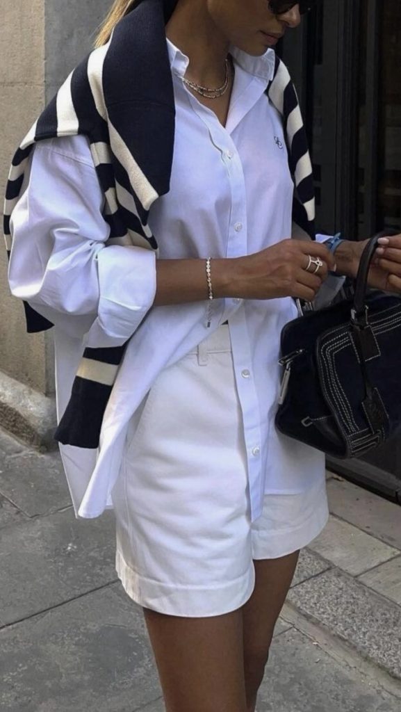 shorts and button down July Outfit Ideas