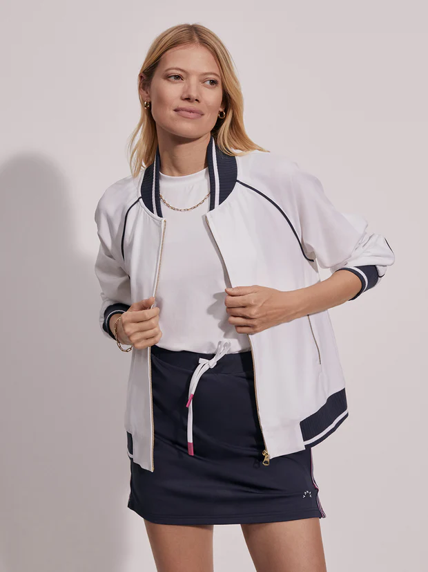 navy and white tennis skirt Outfit idea