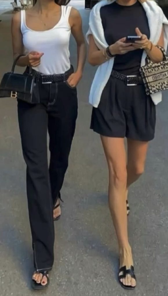 Black Tailored Shorts Paris Outfit