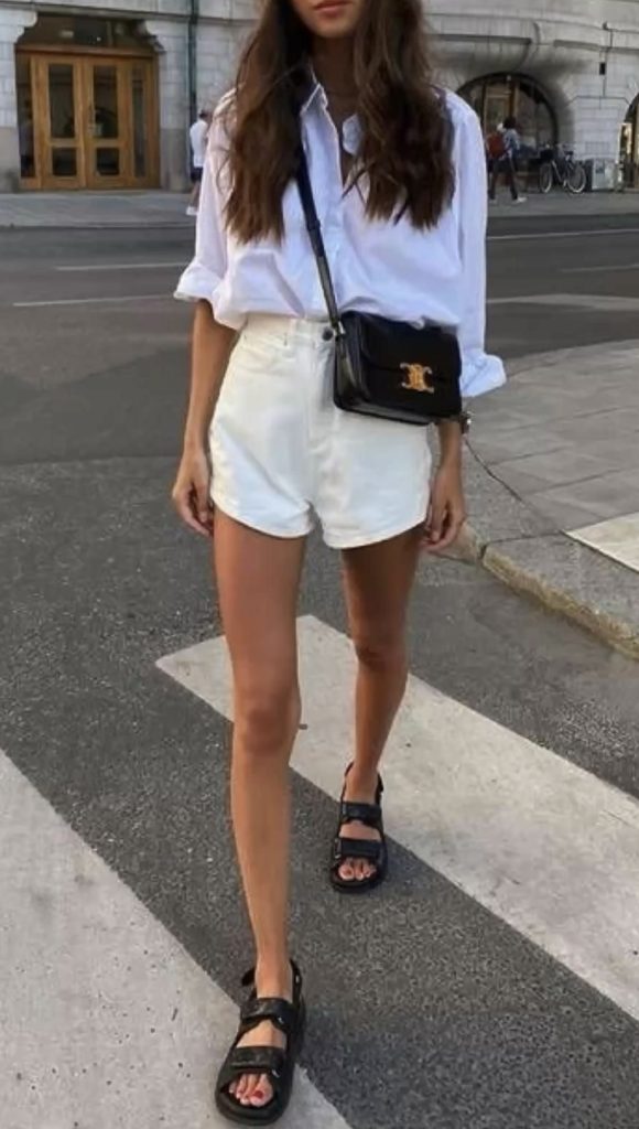 White Shorts Outfits in paris
