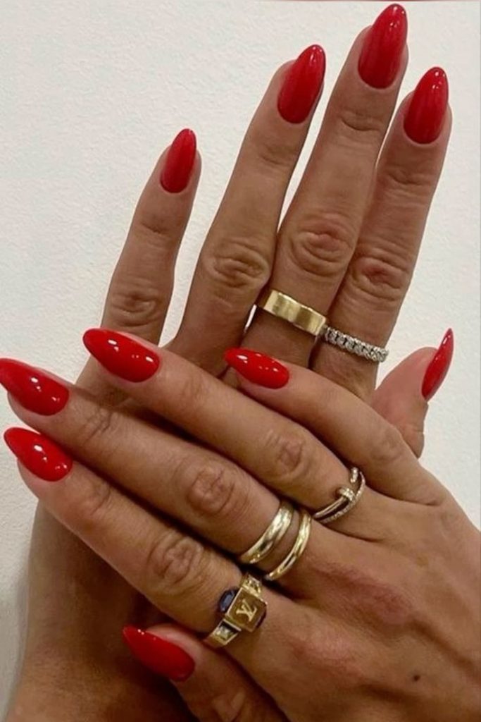 pop of red September Nails