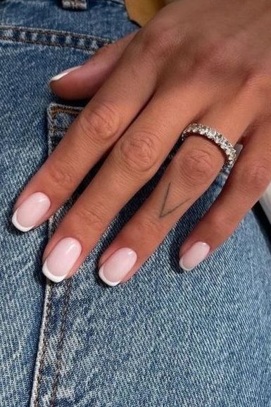 Milky White French Manicure Nails