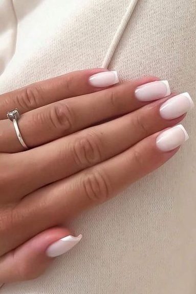 stark white manicure