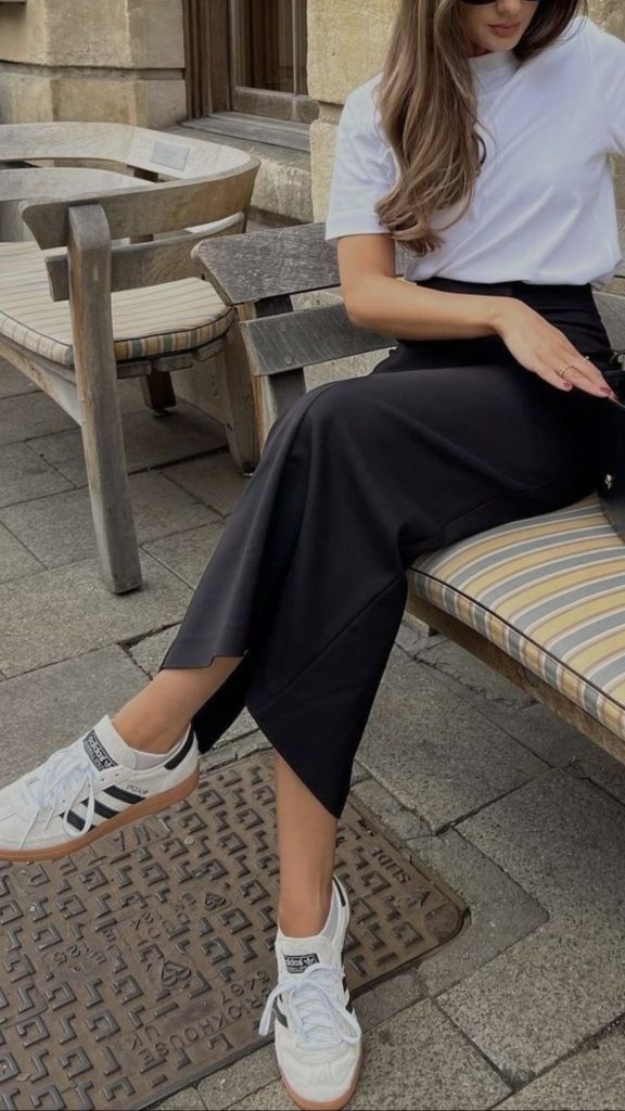 black skirt Outfit