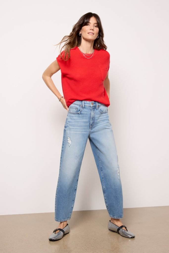 evereve barrel leg jeans