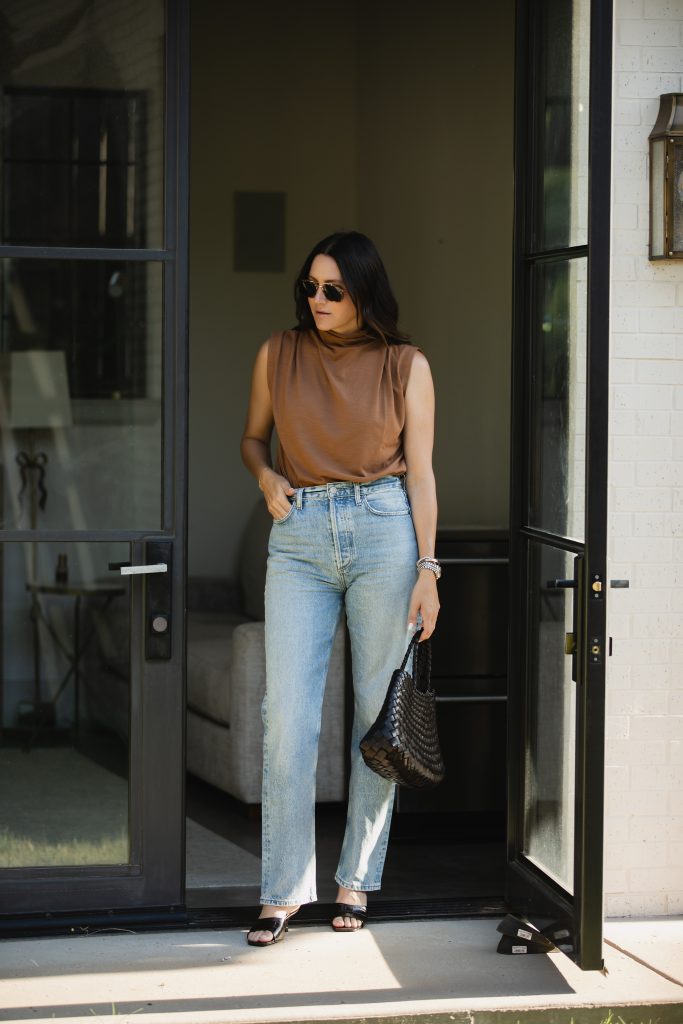 Full length denim and Straight Leg denim outfit ideas
