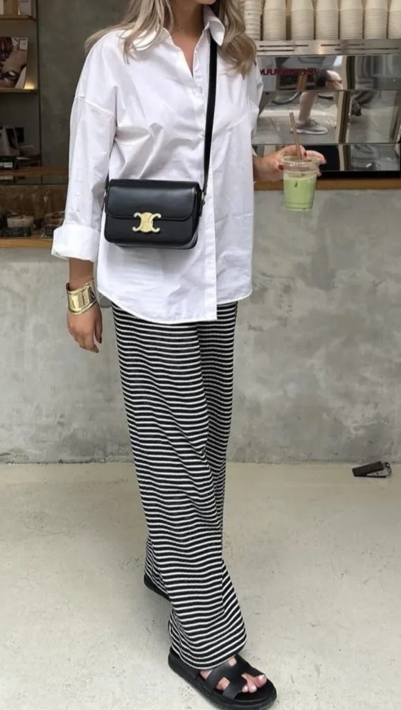 Comfortable Striped Pants Outfit