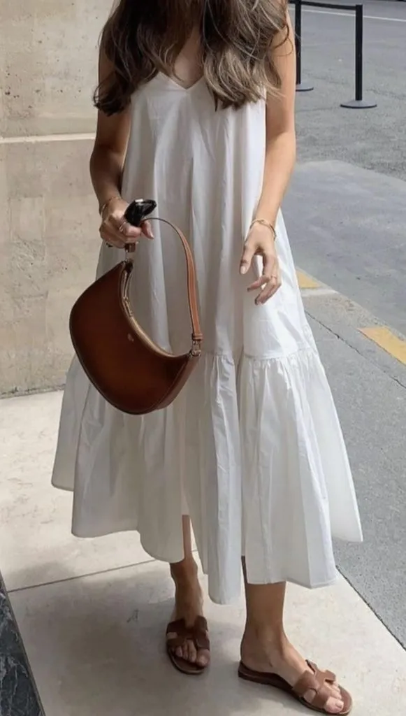 White Maxi Dress for Moms