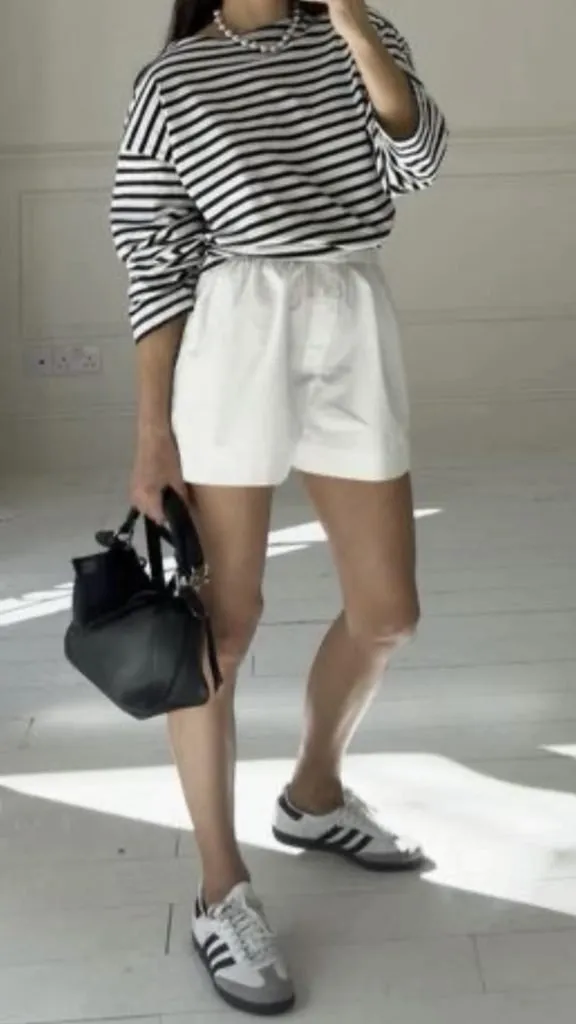 White Shorts Outfits | Classy Casual Outfits for Moms on the Go