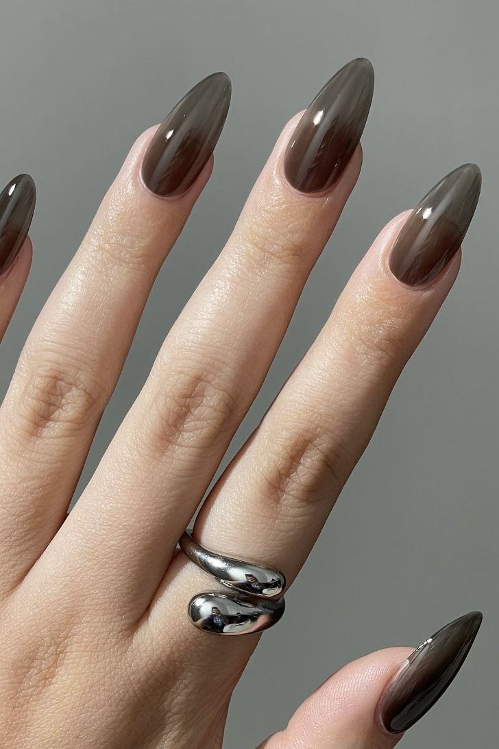 Sheer Shades Autumn Nails