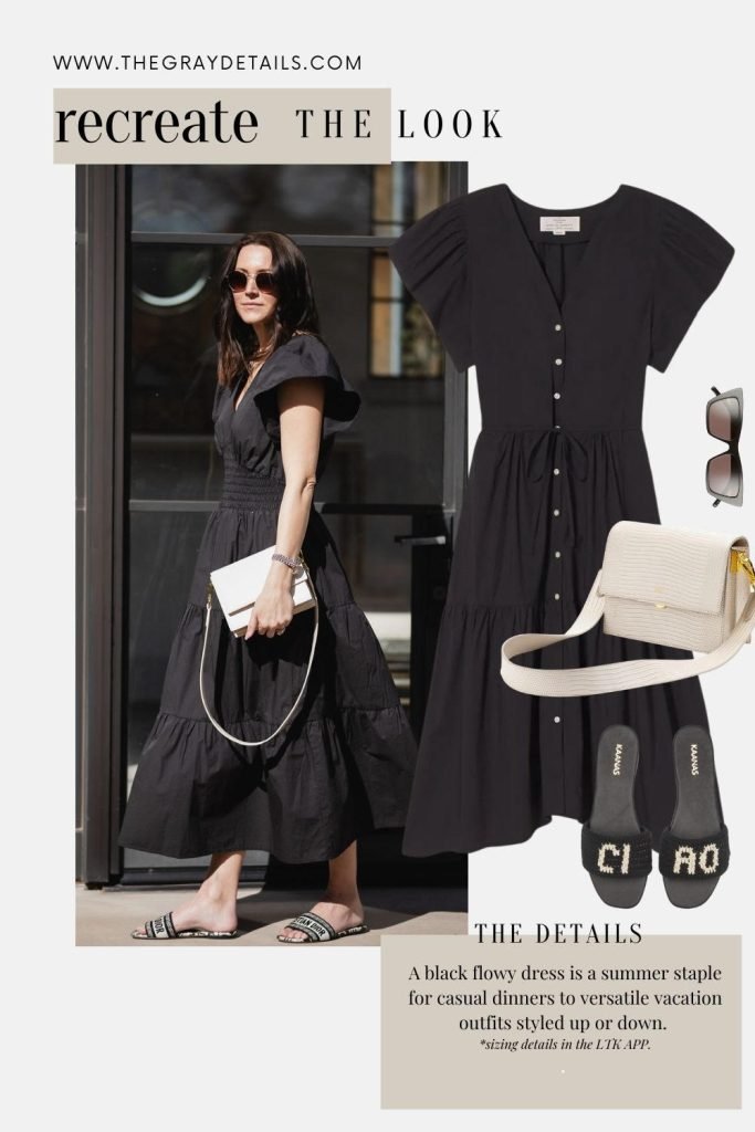 Black flowy summer dress