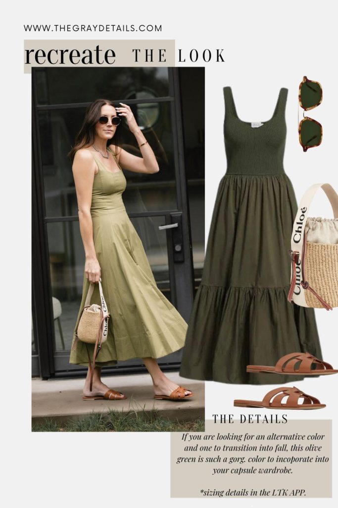 Olive green dress