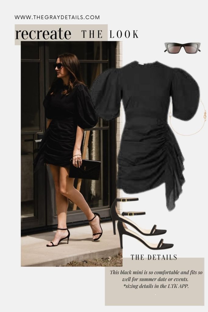 Summer black mini dress | Summer Neutral Outfits