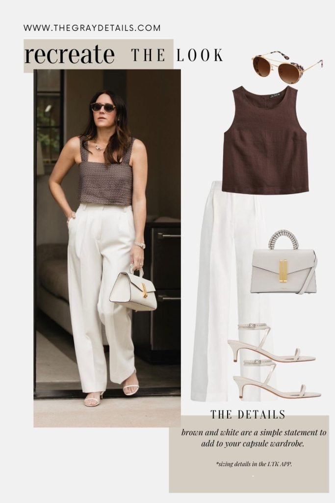 Brown and white summer outfit | Summer Neutral Outfits
