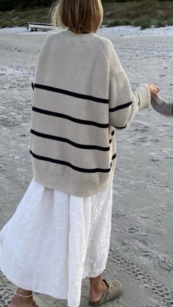 white skirt Summer to Fall Transitional Outfits