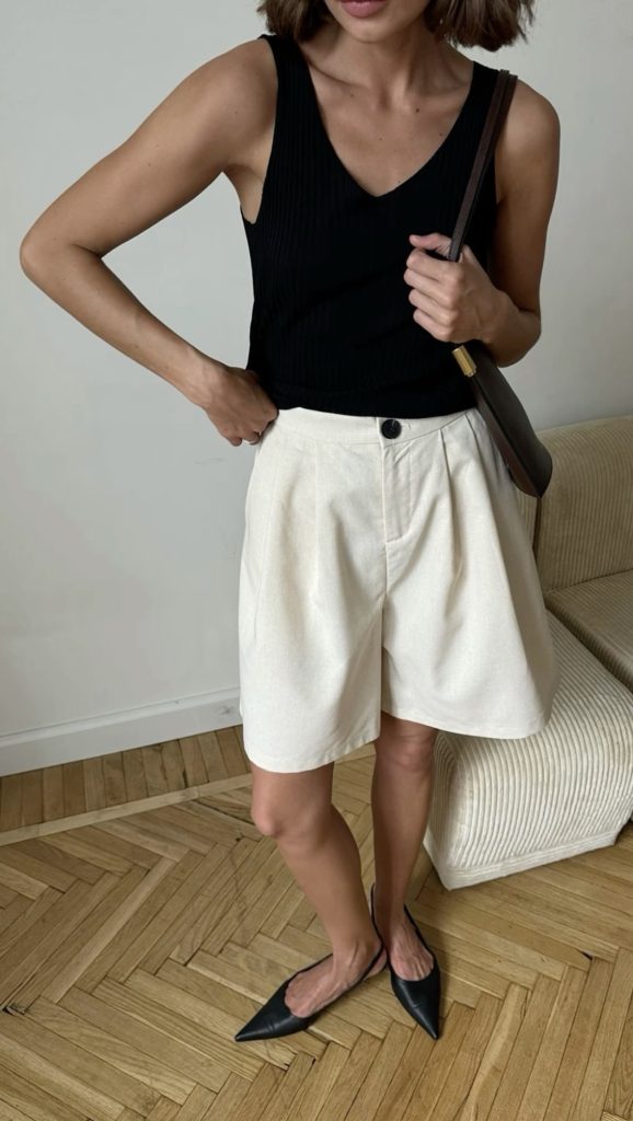 White Shorts Outfits