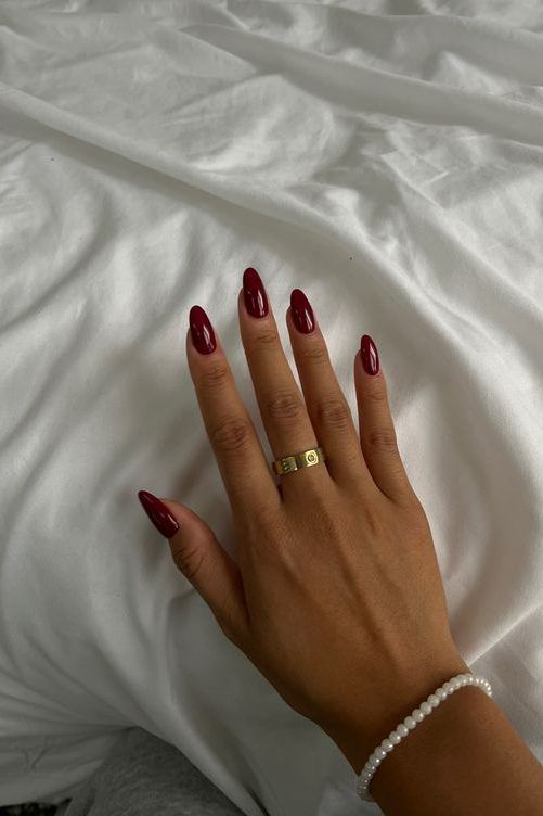 Deep Red Nail color