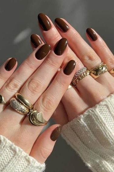 Espresso Autumn Nails