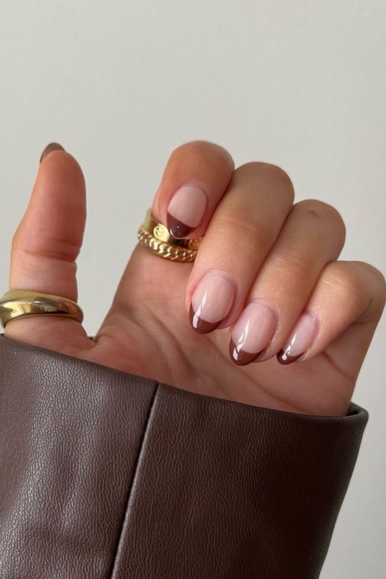 Autumn French Tip Nails