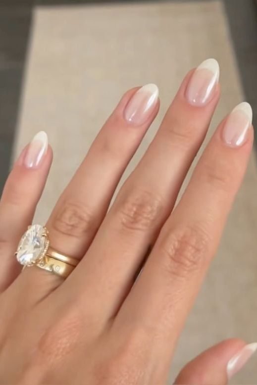 Glazed French Tip nail inspo