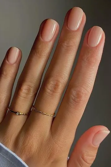 Short Natural Nude nails