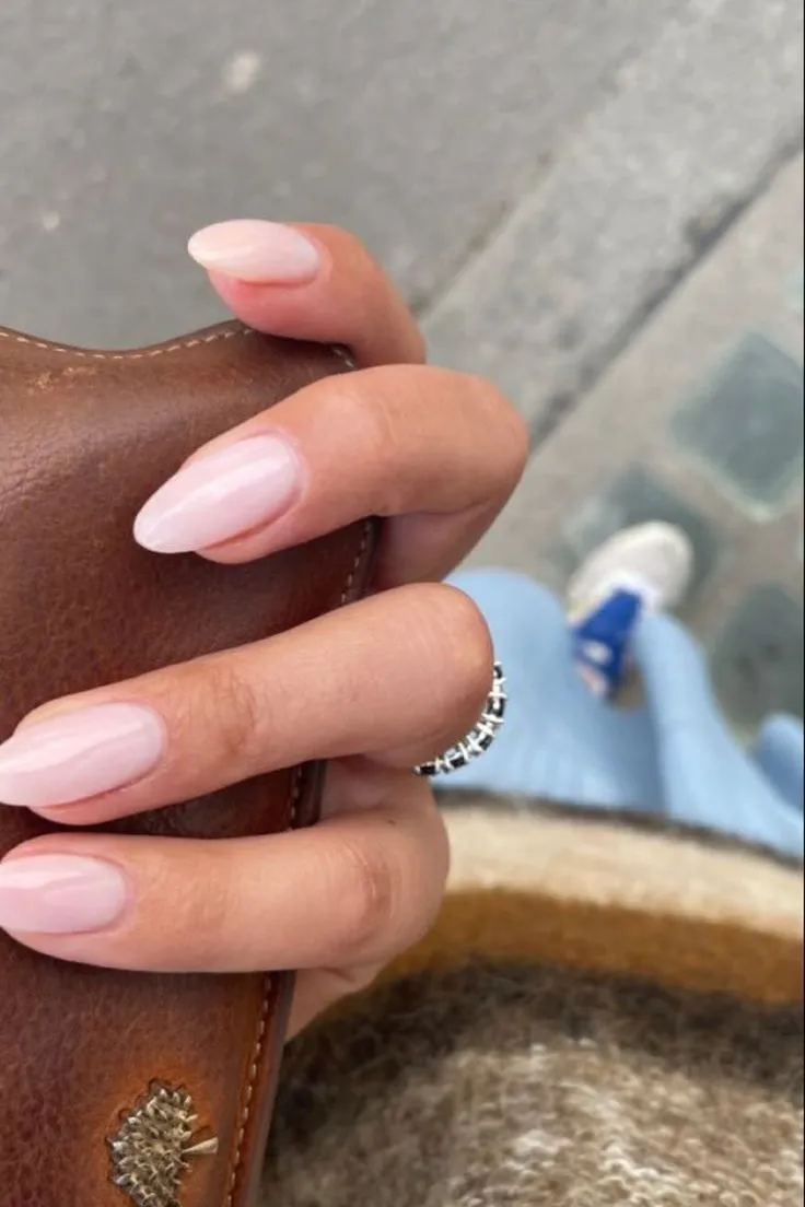 soft pink classy clean nails