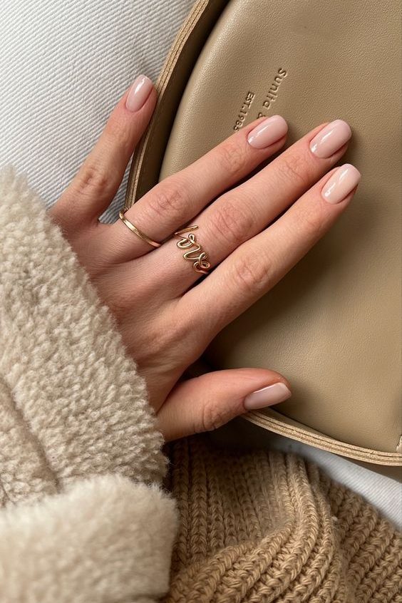 tan Nude September Nails